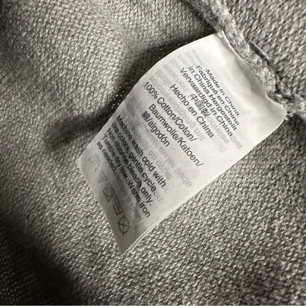 J. Crew | Gray Crew Neck Ruffle Cuff Sleeve Sweater Size Medium